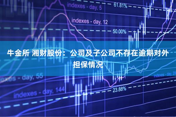 牛金所 湘财股份：公司及子公司不存在逾期对外担保情况
