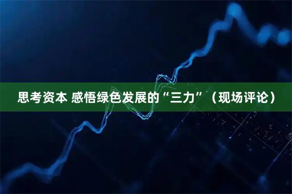 思考资本 感悟绿色发展的“三力”（现场评论）